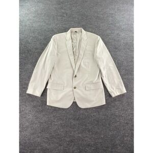 NWT J Crew Suit Jacket 42 R Beige Cotton Thompson Solid Designer Premium Sport